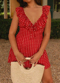 Isla Rouge Dot Ruffle Mini Dress