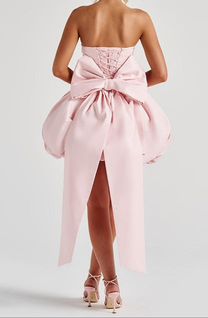 Lotura Blush Taffeta Mini Dress