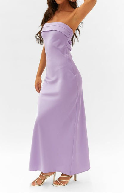 Lucienne Lilac Strapless Maxi Dress