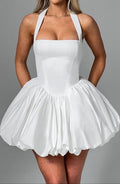 Maricia Ivory Puffball Mini Dress