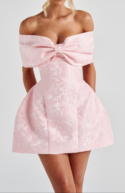 Rosavere Blush Jacquard Mini Dress
