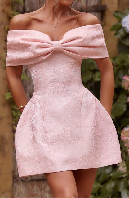 Rosavere Blush Jacquard Mini Dress