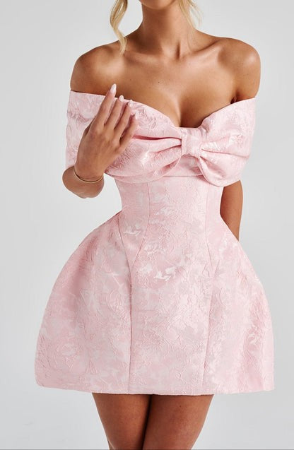 Rosavere Blush Jacquard Mini Dress