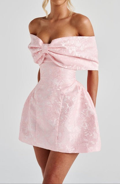 Rosavere Blush Jacquard Mini Dress