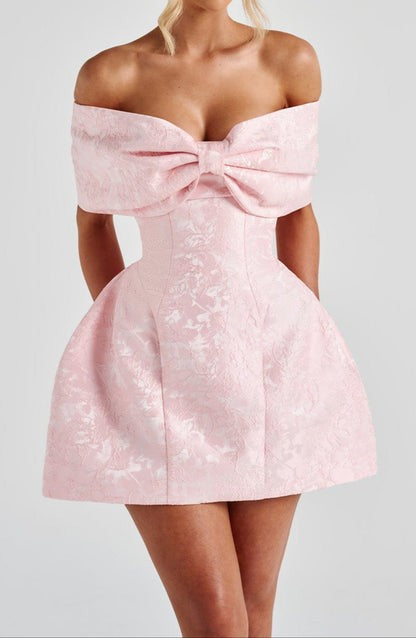 Rosavere Blush Jacquard Mini Dress