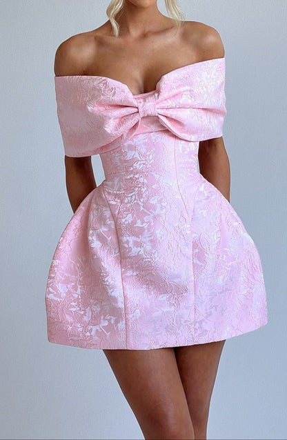 Rosavere Blush Jacquard Mini Dress