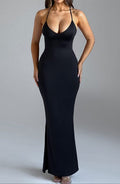 Zelda Noir Slinky Maxi Dress